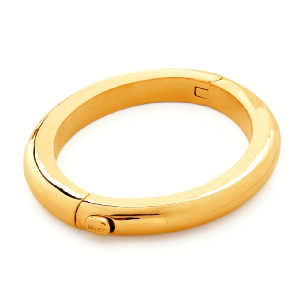 Monica Vinader Kate Young Bangle 14k Gold-plated New